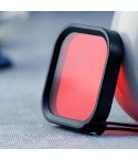 Square Housing Diving Color Lens Filter for GoPro HERO8 Black(Red)
