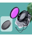 RUIGPRO for GoPro HERO8 Professional 58mm Color Dive Housing Lens Filter + Dive Housing Waterproof Case with Filter Adapter Ring & Lens Cap(Purple)
