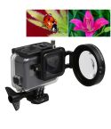 For GoPro HERO5 Sport Action Camera Professional 58mm 16X Macro Lens Close-up Filter with Lens Base & Adapter Ring & Lens Protective Cap & Anti-lost Hand Strap & Cleaning Cloth