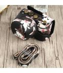 Flower Pattern PU Leather Camera Case for Sony A6000 / A6300 / A6400 / Nex 6 (Black)