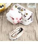 Flower Pattern PU Leather Camera Case for Sony A6000 / A6300 / A6400 / Nex 6 (White)
