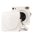 Full Body PU Leather Case Camera  Bag with Strap for FUJIFILM instax Square SQ1 (White)