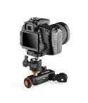YELANGU L4X Camera Wheel Dolly Electric Track Slider 3-Wheel Dolly Car with Remote & Ballhead, Load: 3kg