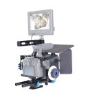 YELANGU YLG1105A Handle Video Camera Cage Stabilizer Kit with Matte Box & Follow Focus for Panasonic Lumix DMC-GH4 & G7 / Sony A7 & A7S & A7R & A7RII & A7SII