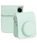 For FUJIFILM instax mini 12 Full Body Leather Case Camera Bag with Strap (Green)