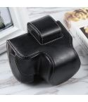 For Nikon Z50 / Z30 Camera Full Body Magnetic Leather Camera Case Bag with Strap (Black)