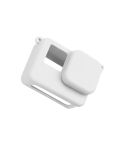 For Insta360 Ace Body Silicone Protective Case with Lens Cap (White)