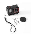 For Insta360 Ace Pro 2 STARTRC Body Silicone Case with Lens Cap & Lanyard (Black)