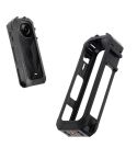 For Insta360 X5 Cold Shoe Carbon Fiber Texture ABS Plastic Protective Frame (Black)