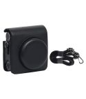 For Fujifilm Instax mini 99 Full Body Camera PU Leather Case Bag with Strap (Black)