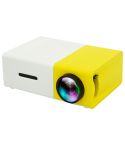 YG300 400LM Portable Mini Home Theater LED Projector with Remote Controller, Support HDMI, AV, SD, USB Interfaces, (Built-in 1300mAh Lithium battery)(Yellow)