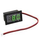 V40D 2 Wires Green Light Display Mini Waterproof IPX4 Digital Voltage Meter, Measure Voltage: DC 15-120V