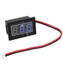 V40D 2 Wires Blue Light Display Mini Waterproof IPX4 Digital Voltage Meter, Measure Voltage: DC 15-120V