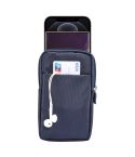 Sports Leisure Drawstring  Horizontal Plate Hanging Waist Phone Waist Pack Leather Case, Suitable for 6.7-6.9 inch Smartphones(Royal Blue)