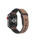 Paste Leather TPU Watch Band For Apple Watch Series 7 45mm / 6 & SE & 5 & 4 44mm / 3 & 2 & 1 42mm(Light Brown)