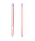 Liquid Silicone Stylus Pen Protective Case for Samsung Galaxy Tab S6 Lite P610 / P615(Pink Purple)