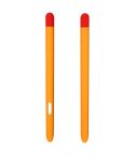Liquid Silicone Stylus Pen Protective Case for Samsung Galaxy Tab S6 Lite P610 / P615(Yellow Red)