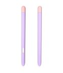 Liquid Silicone Stylus Pen Protective Case for Samsung Galaxy Tab S6 Lite P610 / P615(Purple Pink)