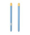 Liquid Silicone Stylus Pen Protective Case for Samsung Galaxy Tab S6 Lite P610 / P615(Blue Yellow)