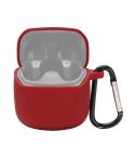 Silicone Earphone Protective Case for JBL Club Pro +, with Hook(Red)