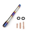 Car Modified Aluminum Signal Antenna Aerial(Blue + Silver)