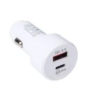 LZ-201 PD 20W USB-C / Type-C + QC 3.0 USB Mini Fast Car Charger(White)