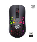 HXSJ T100 10000 DPI RGB Macro Definition Wired Wireless Dual-mode Mouse(Black)