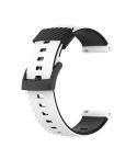 For Suunto 7 24mm Two-color Silicone Watch Band(White Black)
