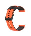 For Suunto 7 24mm Two-color Silicone Watch Band(Orange Black)