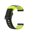 For Suunto 7 24mm Two-color Silicone Watch Band(Black Lime Green)