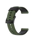 For Suunto 7 24mm Two-color Silicone Watch Band(Army Green Black)