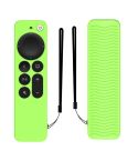 Silicone Protective Case Cover For Apple TV 4K 4th Siri Remote Controller(Luminous Green)