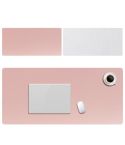ZD01 Double-sided PU Mouse Pad Table Mat, Size: 90 x 40cm(Pink+Silver)