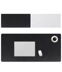 ZD01 Double-sided PU Mouse Pad Table Mat, Size: 90 x 40cm(Silver+Black)
