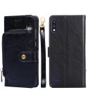 Zipper Bag PU + TPU Horizontal Flip Leather Case with Holder & Card Slot & Wallet & Lanyard For LG K22(Black)