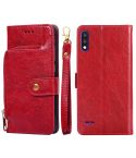Zipper Bag PU + TPU Horizontal Flip Leather Case with Holder & Card Slot & Wallet & Lanyard For LG K22(Red)