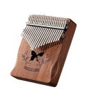 21 Tone Acacia Wood Thumb Piano Kalimba Musical Instruments(Coffee-Butterfly)