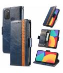 For Alcatel 1S (2021) CaseNeo Business Splicing Dual Magnetic Buckle Horizontal Flip PU Leather Case with Holder & Card Slots & Wallet(Blue)