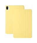 For Xiaomi Pad 5 / Pad 5 Pro Solid Color Magnetic Horizontal Flip Leather Case with Holder(Yellow)