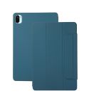 For Xiaomi Pad 5 / Pad 5 Pro Solid Color Magnetic Buckle Horizontal Flip Leather Case with Holder(Dark Green)