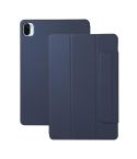 For Xiaomi Pad 5 / Pad 5 Pro Solid Color Magnetic Buckle Horizontal Flip Leather Case with Holder(Dark Blue)