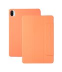 For Xiaomi Pad 5 / Pad 5 Pro Solid Color Magnetic Buckle Horizontal Flip Leather Case with Holder(Orange)