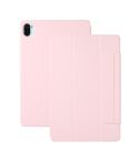 For Xiaomi Pad 5 / Pad 5 Pro Solid Color Magnetic Buckle Horizontal Flip Leather Case with Holder(Pink)