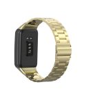 For OPPO Watch Free NFC Stainless Steel Three-bead Watch Band(Gold)