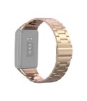 For OPPO Watch Free NFC Stainless Steel Three-bead Watch Band(Rose Gold)
