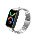 For OPPO Watch Free NFC Stainless Steel Three-bead Watch Band(Silver)