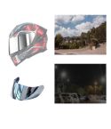 Motorcycle Helmet Visor Anti-UV Wind Shield Lens For AGV K1 / K3SV / K5(Electroplated Silver)