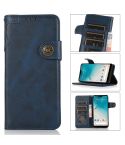For OnePlus 10 Pro KHAZNEH Dual-color Cowhide Texture Horizontal Flip Leather Phone Case with Holder & Card Slots & Wallet & Photo Frame(Blue)