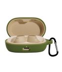 For Jabra Elite 7 Pro Silicone Earphone Protective Case with Hook(Grass Green)