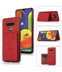 For LG Stylo 6 Calf Texture Magnetic Phone Case(Red)